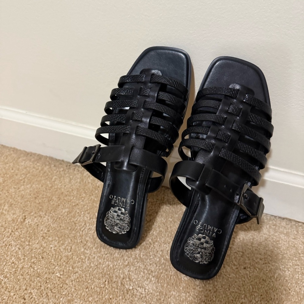 Vince Camuto Black Strappy Sandals